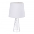 Table lamp with a white metal lattice base, 23x40 cm