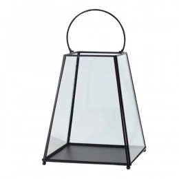 Metal tapered lantern  21x21x26,5 cm, black