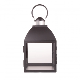 Metal lantern 21x21x35 cm black