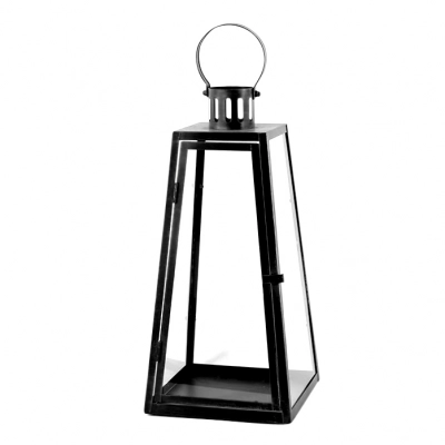
                                            Black metal lantern  19x19x41 cm
                                            