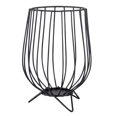 
                                            Metal candle holder 11x11x16 cm black
                                            