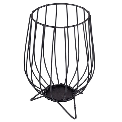 
                                            Metal candle holder 11x11x16 cm black
                                            