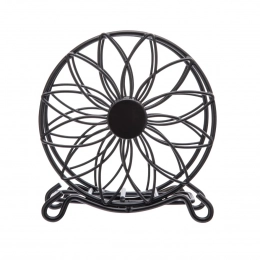 Black napkin holder 11x6x11,5 cm, flower design