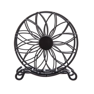 
                                            Черный держатель для салфеток 11x6x11,5 см, дизайн с цветочным узором
                                            