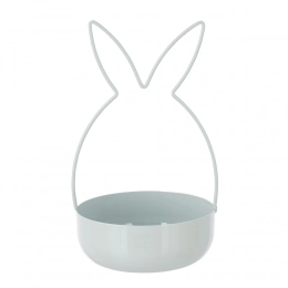 Metal bowl rabbit design 12x11,5x21 cm mint
