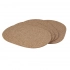 Комплект из 4 овальных прокладок 40x29 см из натурального пробкового материала. Комплект из 4 овальных прокладок 40x29 см из натурального пробкового материала.