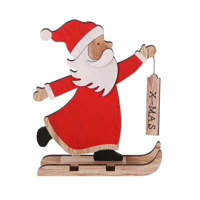 
                                                Wooden santa with ski 15,5x5x18 cm
                                                