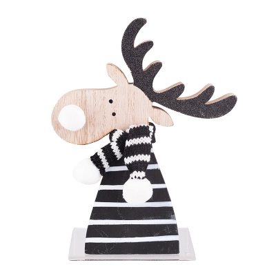 
                                            Wooden deer black with strips 18x14x2 cm
                                            