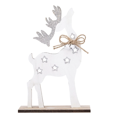 
                                            Wooden reindeer decoration 20,5x14x4,5 cm
                                            
