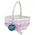 Willow oval basket with ribbon 22x16x9/20 cm Willow oval basket with ribbon 22x16x9/20 cm