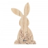 Wooden rabbit with ptint 8x2x15 cm