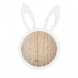 Wooden plate rabbit shape 15x24 cm