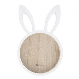 Wooden plate rabbit shape 19x30 cm