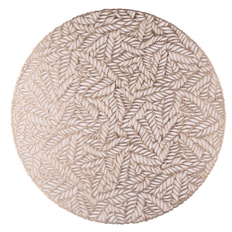 Round placemat 38 cm dec. gold leaves