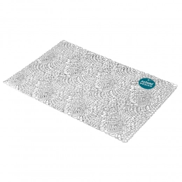 PVC table mat 45x30 cm, Silver Waves design