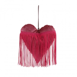 Red heart with hanger 15x13 cm