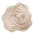 PVC table mat flower decor dia 38 cm gold color