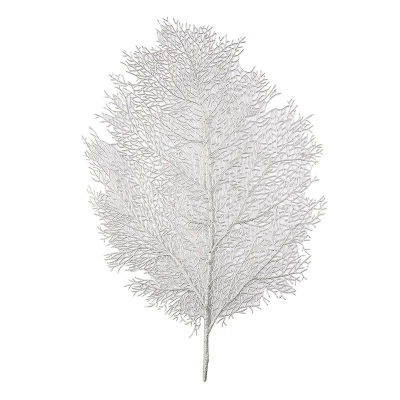 
                                            Table mat leaf design 49x37 cm silver color
                                            