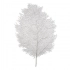 Table mat leaf design 49x37 cm silver color