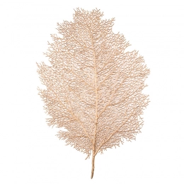 Table mat leaf design 49x37 cm gold color
