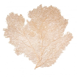 Table mat leaf design 45,5x43 cm gold color