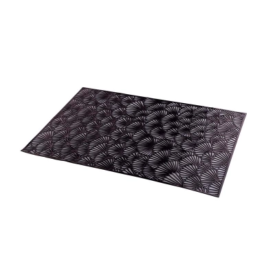 
                                            PVC table mat 45x30 cm, Flowers design in black
                                            