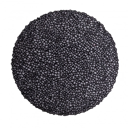 PVC woven table mat, 38 cm, black