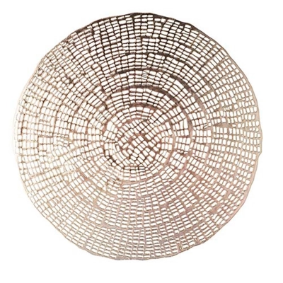 
                                            PVC round table mat, diameter 38 cm, design: golden wood grains
                                            
