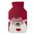 Hot water bottle in a sweater cover, 1 liter, dec. bear Hot water bottle in a sweater cover, 1 liter, dec. bear
