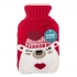 Hot water bottle in a sweater cover, 1 liter, dec. bear Hot water bottle in a sweater cover, 1 liter, dec. bear