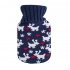 Hot water bottle in a sweater cover, 0.5 liters, dec. reindeer Hot water bottle in a sweater cover, 0.5 liters, dec. reindeer