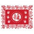 Felt rectangular placemat 40x30 cm dec. Christmas tree, red