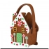 Christmas felt bag in shape of gingerbread house 14,5x8x18+4 cm dec. I Christmas felt bag in shape of gingerbread house 14,5x8x18+4 cm dec. I