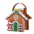 Christmas felt bag in shape of gingerbread house 19x8,5x18+5 cm Christmas felt bag in shape of gingerbread house 19x8,5x18+5 cm