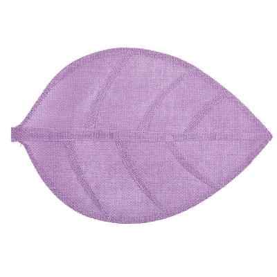 
                                            Natural coaster in leave shape 33x48 cm purple
                                            