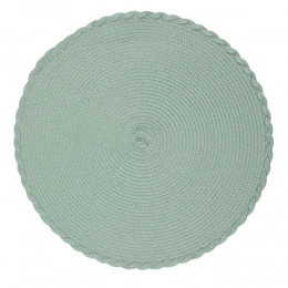 Round coaster 38 cm dec. Mint braid