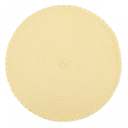 Round coaster 38 cm dec. yellow braid
