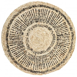 Natural round coaster 38 cm dec. Sun