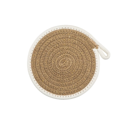 
                                            Natural cotton rope pot coaster 17x19 cm
                                            