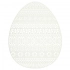 PVC egg shape coaster 32x40 cm white