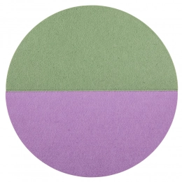 Round felt coaster 38 cm green/purple