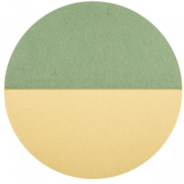 Round felt coaster 38 cm green/yellow