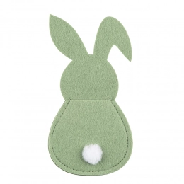 Felt cutlery holder 10x20 cm 4 pcs green
