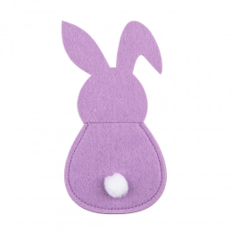 Felt cutlery holder 10x20 cm 4 pcs purple