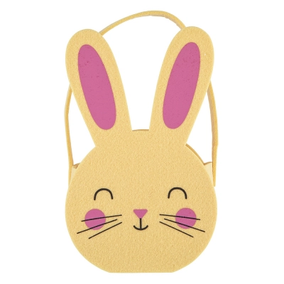 
                                            Felt easter basket 14x9x24,5 cm yellow
                                            