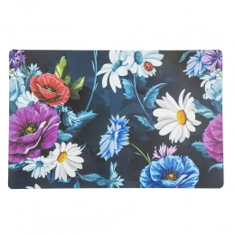 PVC table coaster 28x43 cm dec. flowers B