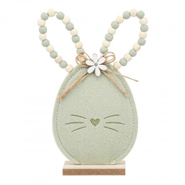 Фетровый зеленый кролик 11x4x22 см