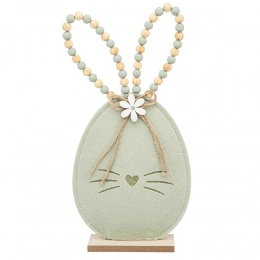 Felt green rabbit 16x5x32 cm