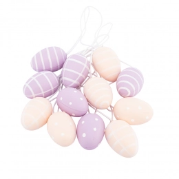 Set of 12 egg pendants mix color