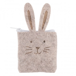 Felt bag rabbit 8x9x6 cm